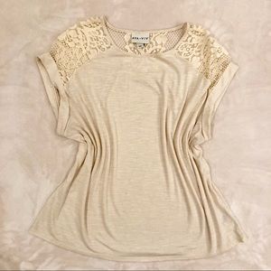 Cream Lace Top